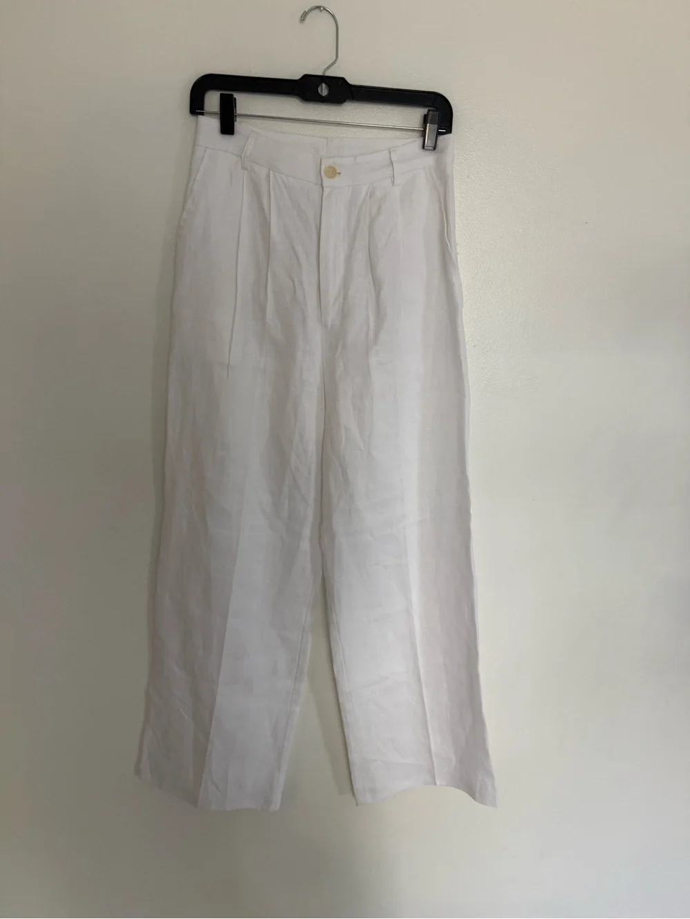 Reformation Pants Vesta Trouser in White Linen
